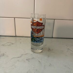 collectible Harley-Davidson Motor Cycles Hawaii Hula Girl Tiki shot glass, NWOT